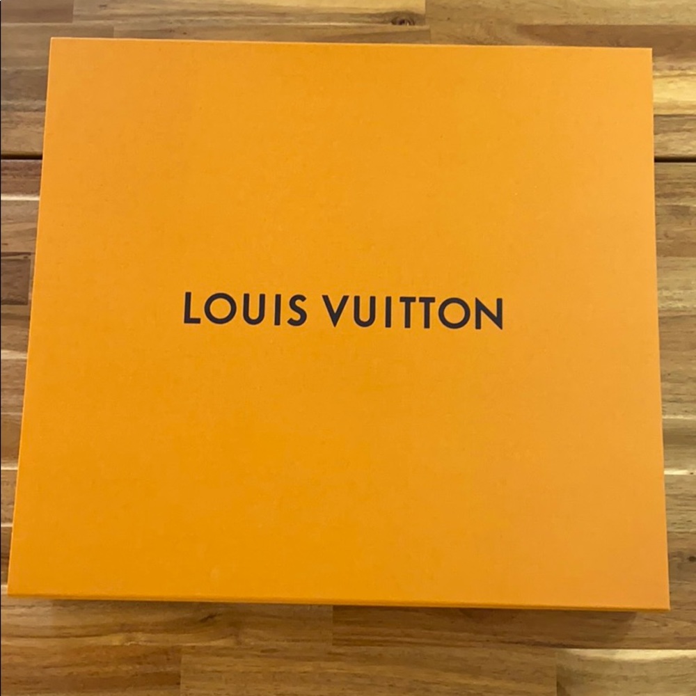 Louis Vuitton box, dust bag, and bag